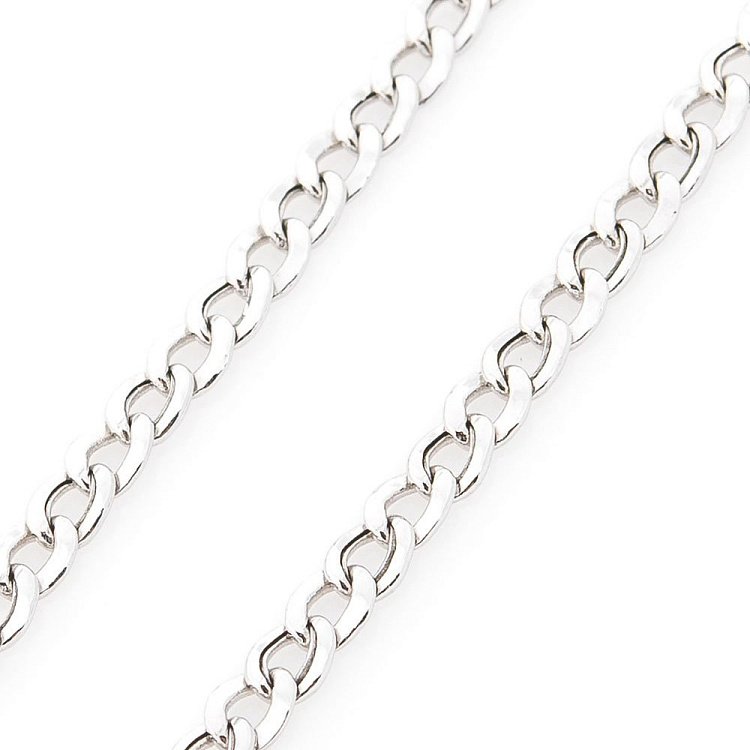 Ланцюжок з білого золота плетіння панцирне ц00361 від ювелірного магазину Онікс - 1