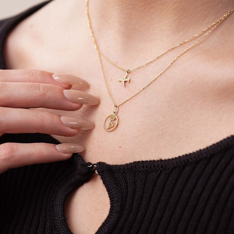 Колье в желтом золоте "Кругосветное путешествие" кол01685 от ювелирного магазина Оникс - 17