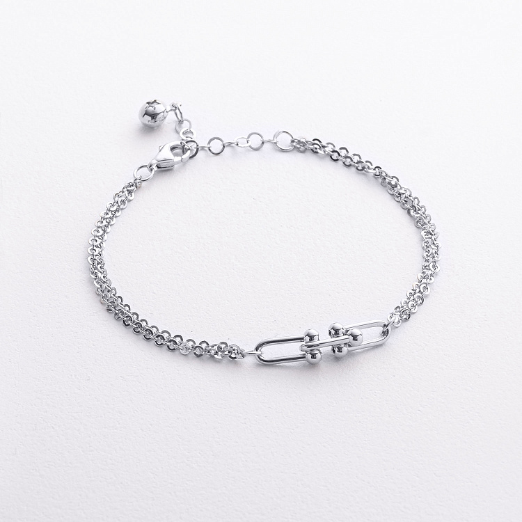 Браслет "Фантазия" в белом золоте б05806 от ювелирного магазина Оникс