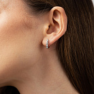 Золоті сережки з діамантами 22878аг от ювелирного магазина Оникс - 3