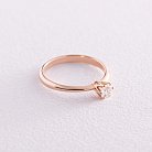 Помолвочное золотое кольцо с бриллиантом кб0415 от ювелирного магазина Оникс - 4