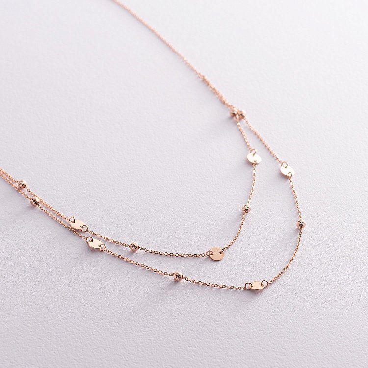 Колье с монетками в красном золоте 860402 от ювелирного магазина Оникс - 6