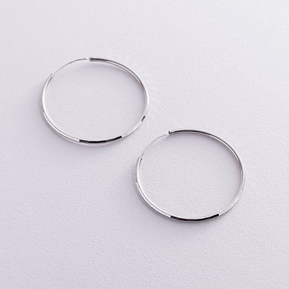 Серьги - кольца в серебре (4.0 см) 122943 №4