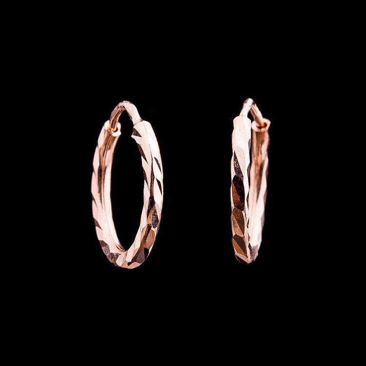 Золотые серьги "Кольца" с05363 от ювелирного магазина Оникс - 1