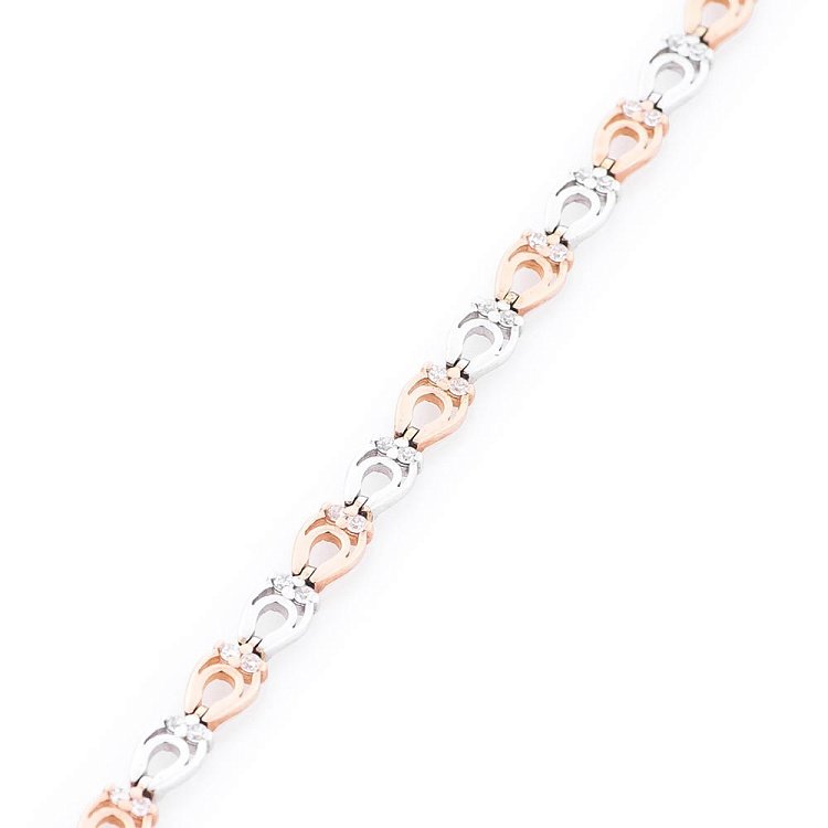 Золотой браслет (фианиты) б00357 от ювелирного магазина Оникс - 2