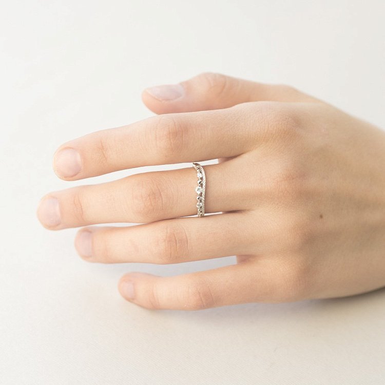 Золотий перстень з діамантами кб0169са від ювелірного магазину Онікс - 3