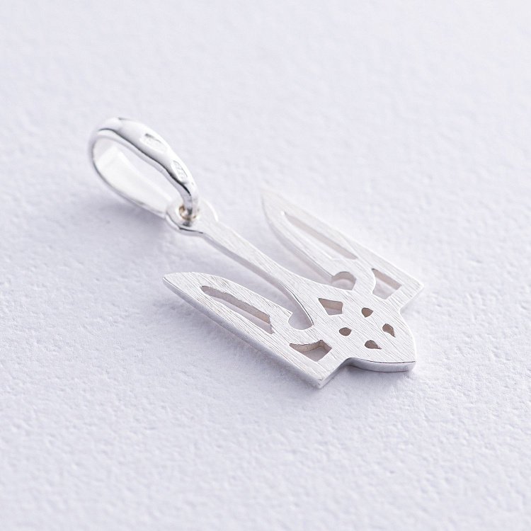 Срібний кулон "Герб України - Тризуб" 133128 від ювелірного магазину Онікс - 3