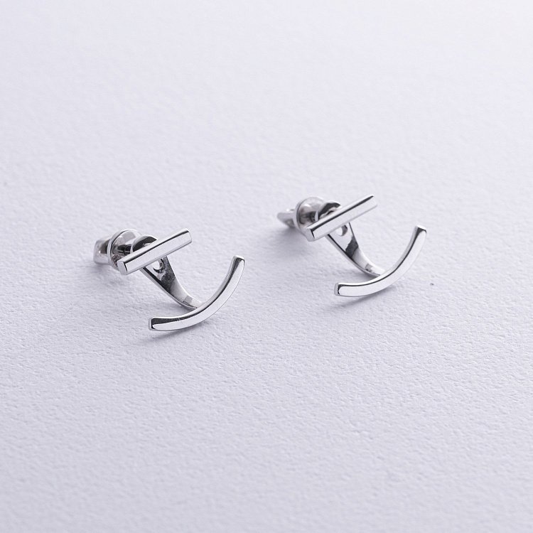 Золотые серьги - джекеты "Эмили" с08863 от ювелирного магазина Оникс - 1