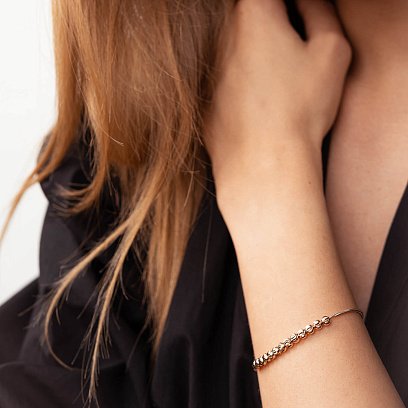 Браслет "Шарики" в красном золоте б05121 №4