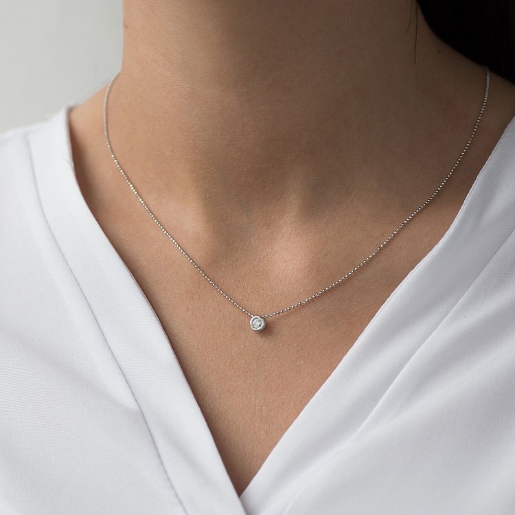 Золота підвіска з діамантом пб0180cha від ювелірного магазину Онікс - 1