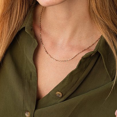 Фантазийная цепочка в красном золоте ц00474 №4