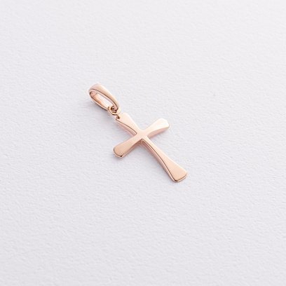 Золотой маленький крестик в стиле "Минимализм" п02970