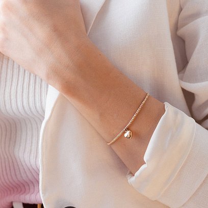 Золотой браслет "Сердечко" б03106 №6