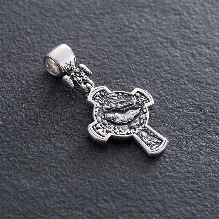 Православний хрест "Розп'яття. Різдво Христове" 131625 від ювелірного магазину Онікс - 2