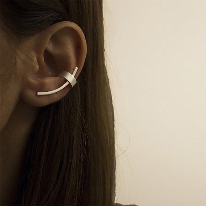 Срібна каффа "Дотик" (на ліве вушко) 122913л №12