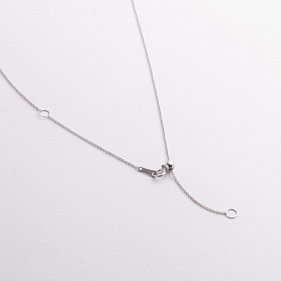 Золоте кольє "Конюшина" (діаманти, смарагд) колб0165ca №3