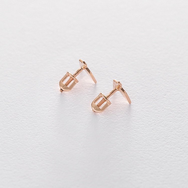 Золотые серьги-пусеты "Луна" с06311 от ювелирного магазина Оникс - 4