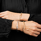 Жесткий браслет "Змея" в красном золоте (фианиты) б05493 от ювелирного магазина Оникс - 2