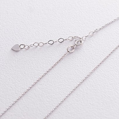 Колье "Кружочки" в белом золоте (фианиты) кол01825 №4