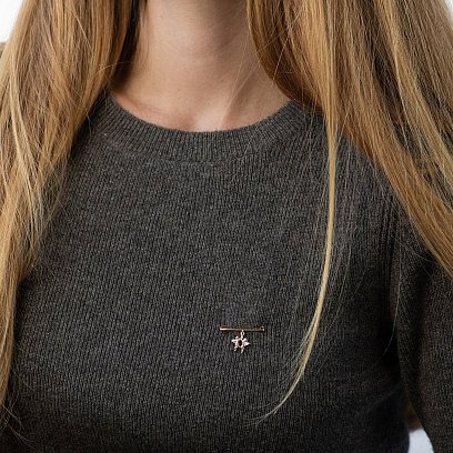 Золота шпилька з янголятами зак00344 №2