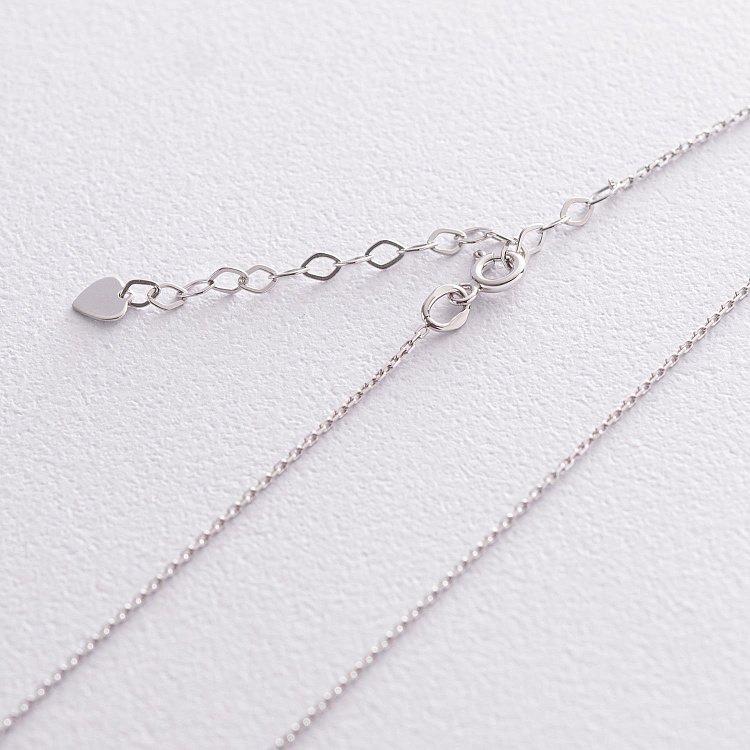 Колье "Кружочки" в белом золоте (фианиты) кол01825 от ювелирного магазина Оникс - 3