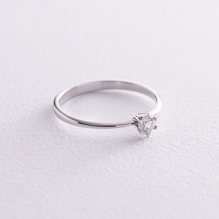 Помолвочное золотое кольцо с бриллиантом 227881121 от ювелирного магазина Оникс - 3