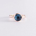 Золотое кольцо (синий фианит) к06835 от ювелирного магазина Оникс