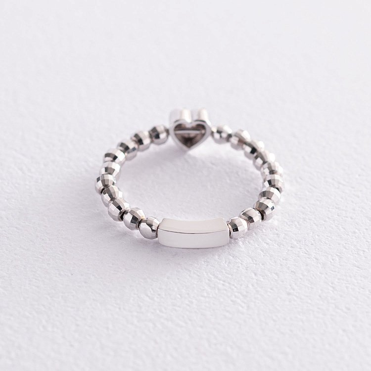 Золота каблучка з сердечком (фіаніт) к06181 - 5 Золота каблучка з сердечком (фіаніт) к06181 від ювелірного магазину Онікс - 5