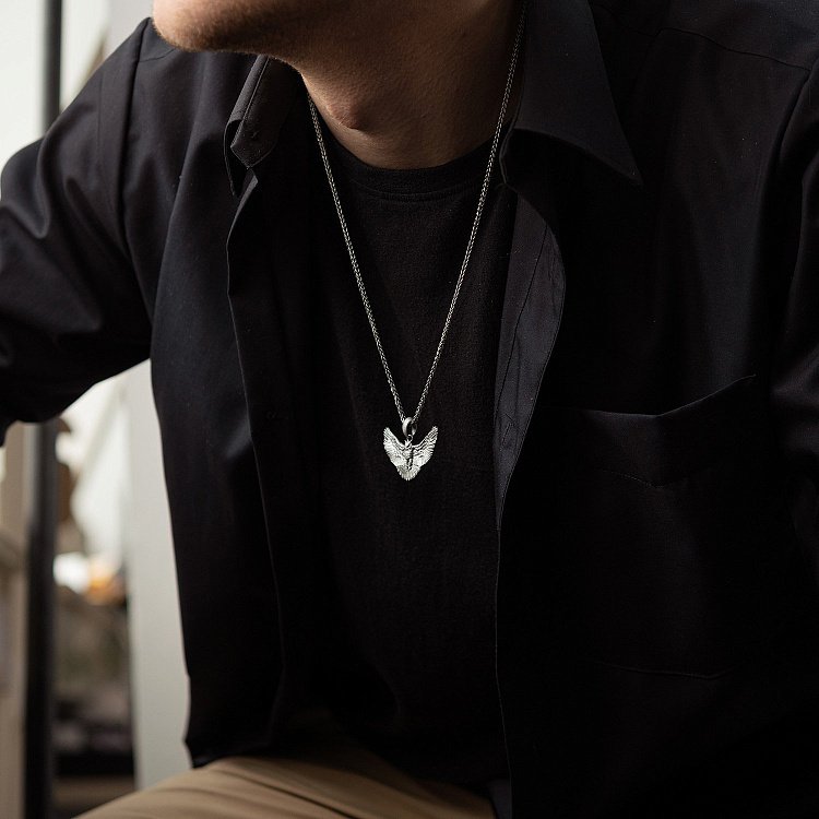 Срібний кулон "Сова" 7039 від ювелірного магазину Онікс - 2