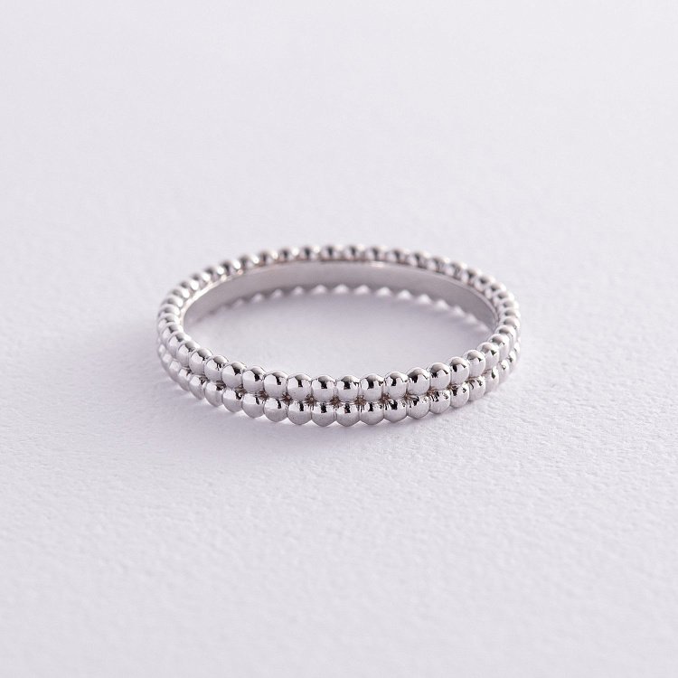 Каблучка "Кульки" в білому золоті к07517 від ювелірного магазину Онікс - 2