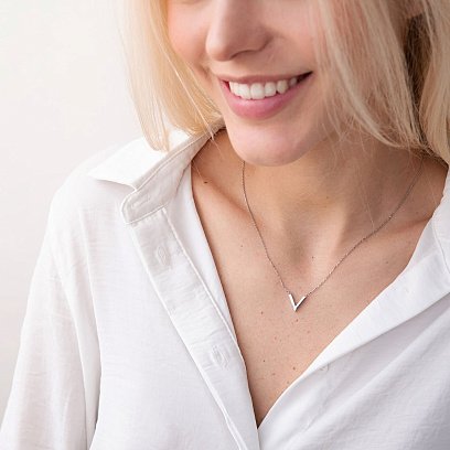 Колье "Особенное" в белом золоте кол01917 №2