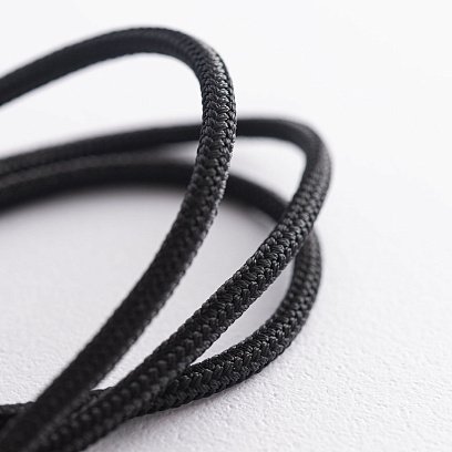 Шелковый шнурок с серебряной застежкой 18718 №2