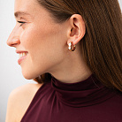 Сережки - кільця "Грані" в червоному золоті с09366 от ювелирного магазина Оникс - 6