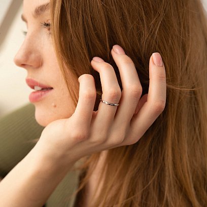 Каблучка "Меган" у білому золоті к07406 №2