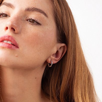 Сережки "Stella" у білому золоті с08880 №2