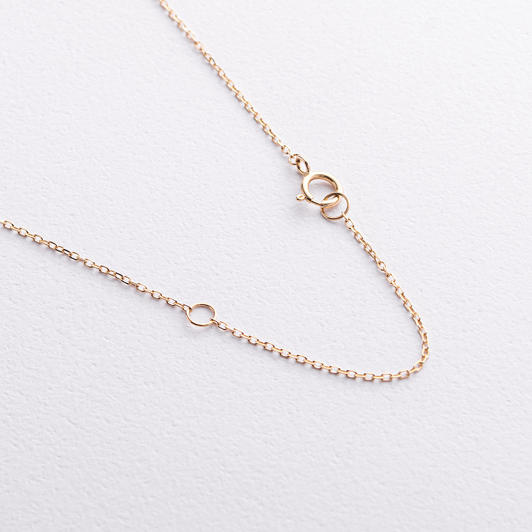 Кольє "Квіточка" в жовтому золоті (діаманти) колб0193sm від ювелірного магазину Онікс - 2