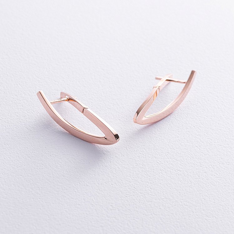 Сережки "Айріс" у червоному золоті с04949 від ювелірного магазину Онікс