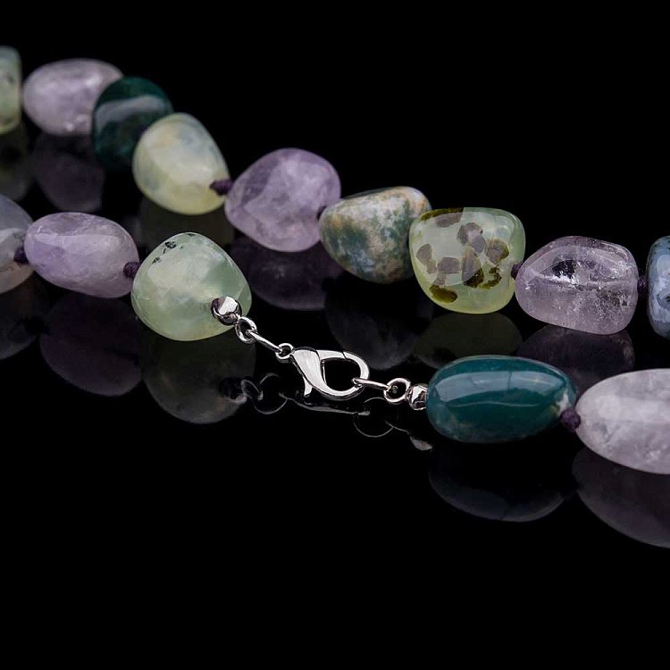 Намисто з аметистом і агатом 205бус5 - 2 Намисто з аметистом і агатом 205бус5 від ювелірного магазину Онікс - 2