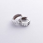 Серьги - кольца "Monica" в белом золоте с08854 от ювелирного магазина Оникс - 4