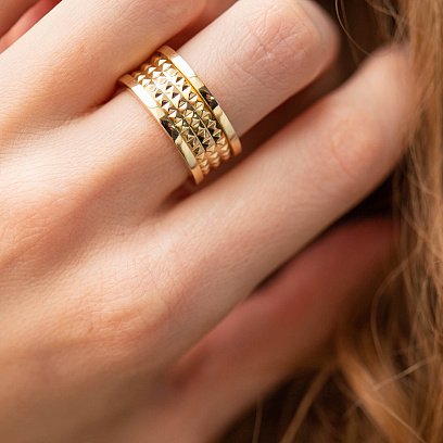 Каблучка "Gina" у жовтому золоті к07391 №6