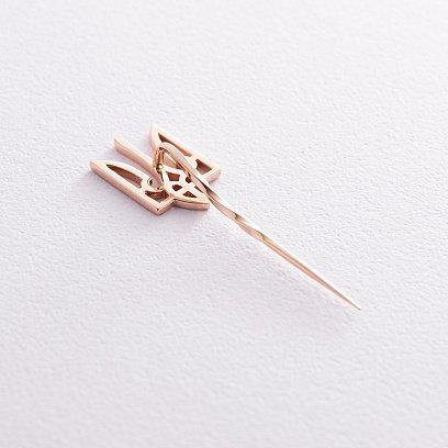 Золота шпилька "Герб України - Тризуб" зак00342 №3