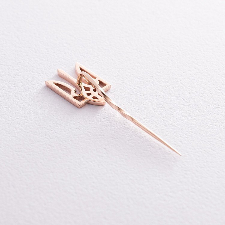 Золота шпилька "Герб України - Тризуб" зак00342 від ювелірного магазину Онікс - 2