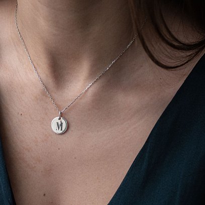 Срібний кулон "Буква" 132724бук №6