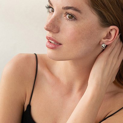 Серебряные серьги "Элла" 122983 №2