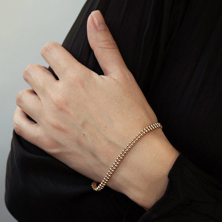 Браслет "Кульки" у жовтому золоті б05759 від ювелірного магазину Онікс - 5