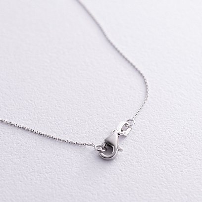 Золотое колье с одним камнем (бриллиант) колб0105z №6