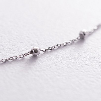 Кольє "Кульки" в білому золоті кол02015 №5