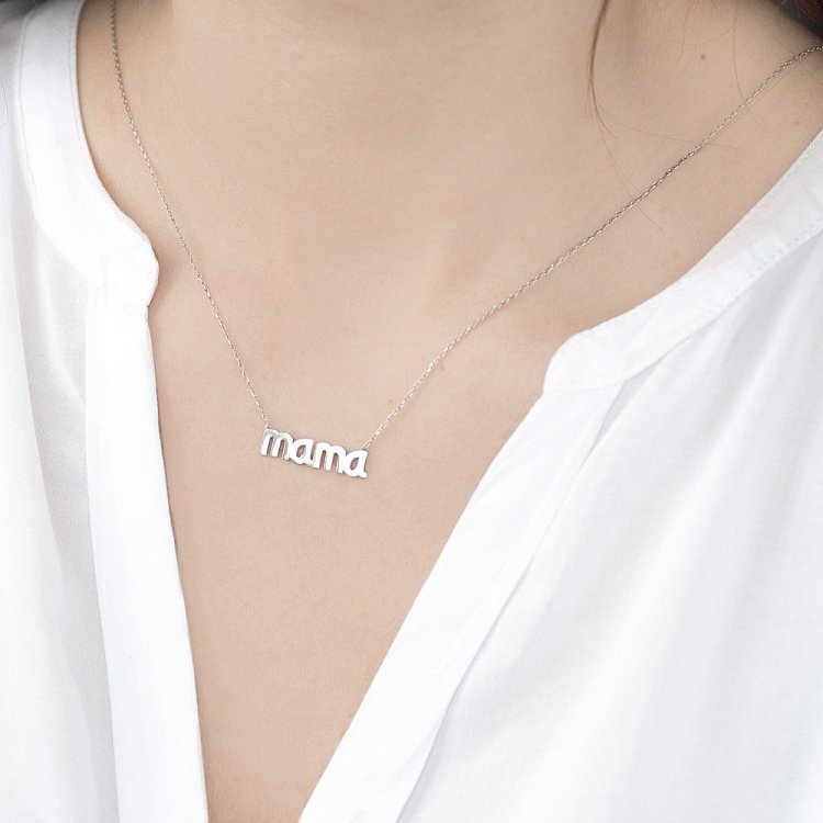 Серебряное колье Мама 18555 от ювелирного магазина Оникс