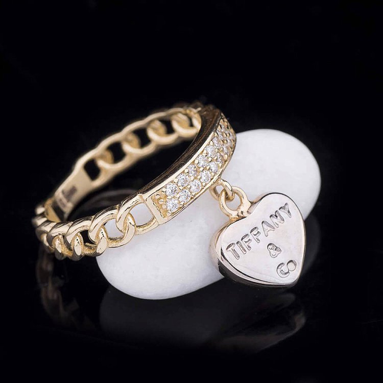 Ексклюзивна каблучка із золота з фіанітами к03944 від ювелірного магазину Онікс - 1