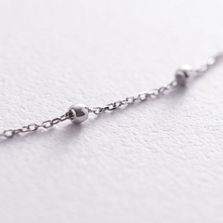 Кольє "Кульки" в білому золоті кол02015 від ювелірного магазину Онікс - 4